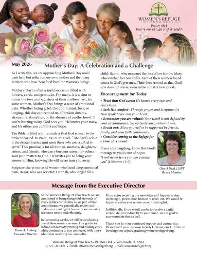 Womens Refuge May 2026 Newsletter