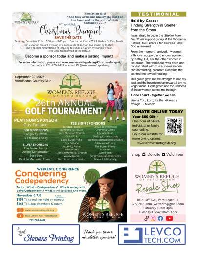 Womens Refuge September 2025 Newsletter2